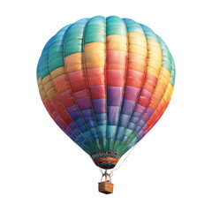 Naklejka premium Colorful hot air balloon against black background