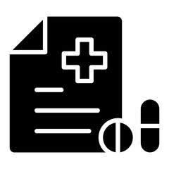 Obraz premium Prescription Glyph Icon