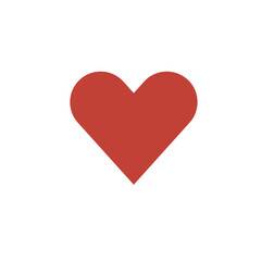 red heart isolated on white