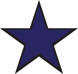 blue star icon on white