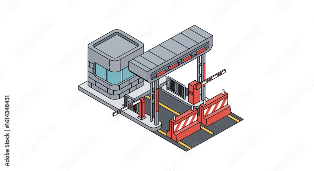 Poster security gate barrier checkpoint control access system