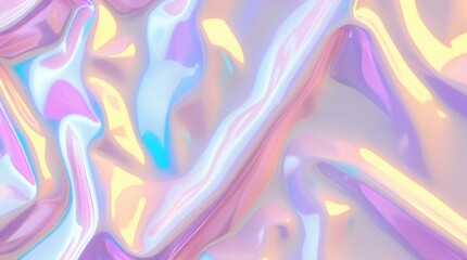 Soft blurred holographic foil texture with gradient pastel iridescent colours for abstract backgrounds, modern designs, and digital art. Dreamy ethereal aesthetic.