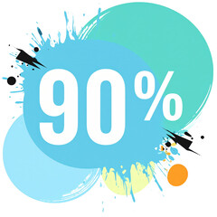 Floating - button with abstract background splash PNG