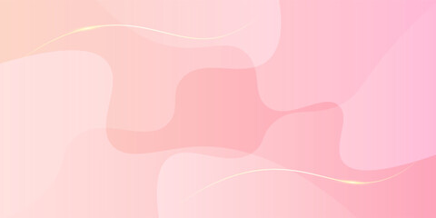 Minimalist banner background, pastel, pink and yellow gradient. Wave effect style, abstract background.vector eps10