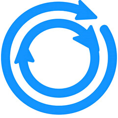 Circular loop arrow icon with modern style PNG
