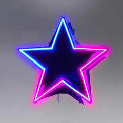 A Captivating Starry Spectacle A Vibrant Blend of Blue and Pink Neon Lights Illuminating the Night with an Unforgettable Glow