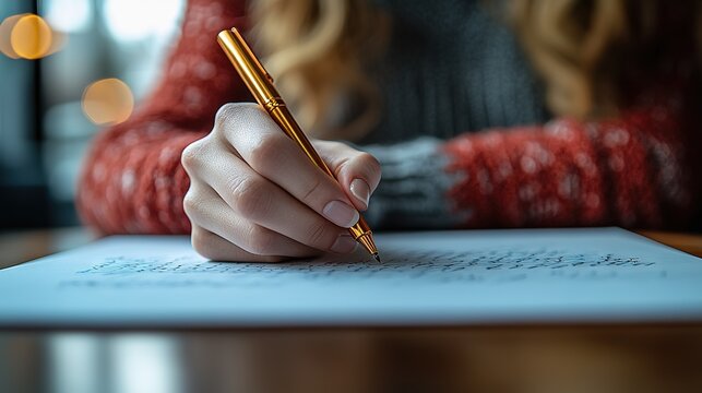 Mentorship concept, hand guiding another hand writing, for training program
