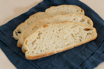 Three Boule Sourdough Bread Slices