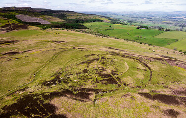 Lordenshaw small multivallate Iron Age hillfort on Garleigh Moor in the Simonside Hills south of...