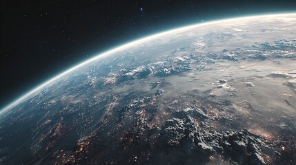 Fototapeta premium Celestial Exploration – Cosmic Planets in Outer Space