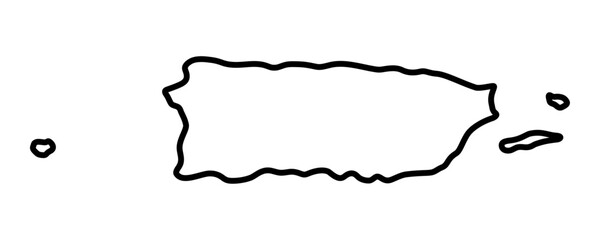 Puerto Rico map outline