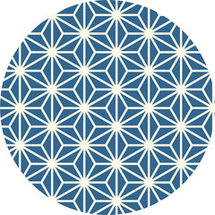 Pattern -4- 2- Asanoha - darkblue
