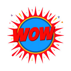 Floating wow button with abstract background splash PNG