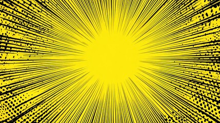 Yellow comic background with black lines