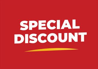 "SPECIAL DISCOUNT" Promotional Banner &ndash; Editable Vector for Sales and Offers