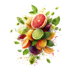 Colorful fruit explosion