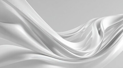 Flowing white fabric, smooth waves, soft light