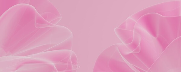 flowing shapes in soft pink hues create an ethereal, abstract composition