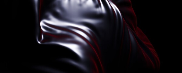 Abstract digital artwork featuring smooth, flowing shapes with a silky texture