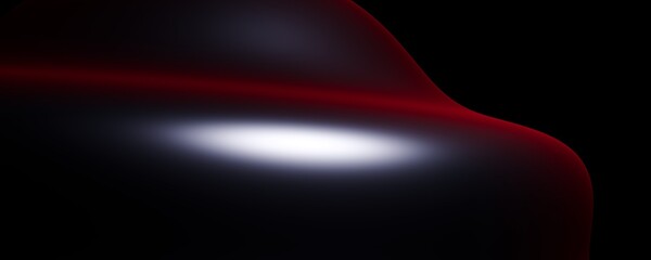 Abstract digital artwork featuring smooth, flowing forms with a glossy texture