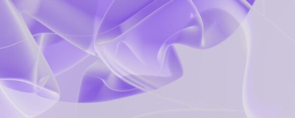 Abstract digital illustration featuring soft, flowing shapes with varying shades of purple
