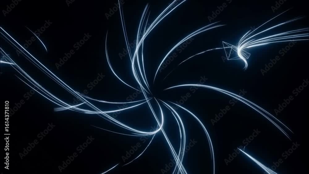 Poster cosmic energy flow: captivating digital artwork that features intricate lines of radiant energy, dyn