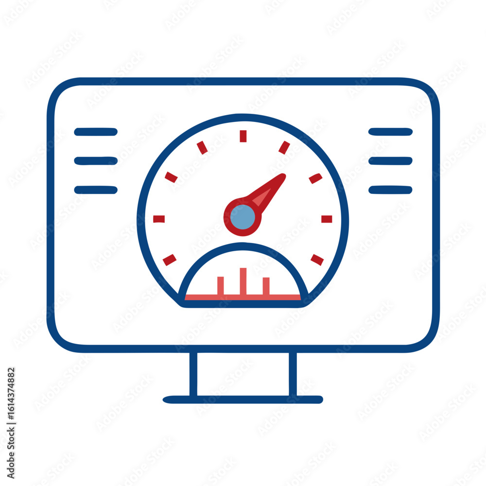 Poster a digital dashboard display with a speedometer showcases technology and data. emphasizing the connec