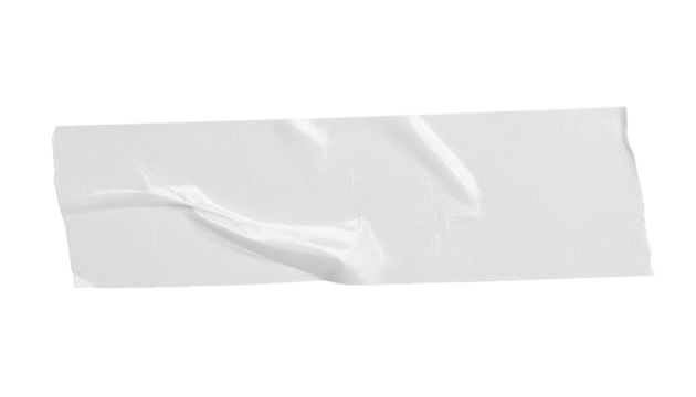 Clear adhesive tape strip isolated on white background PNG