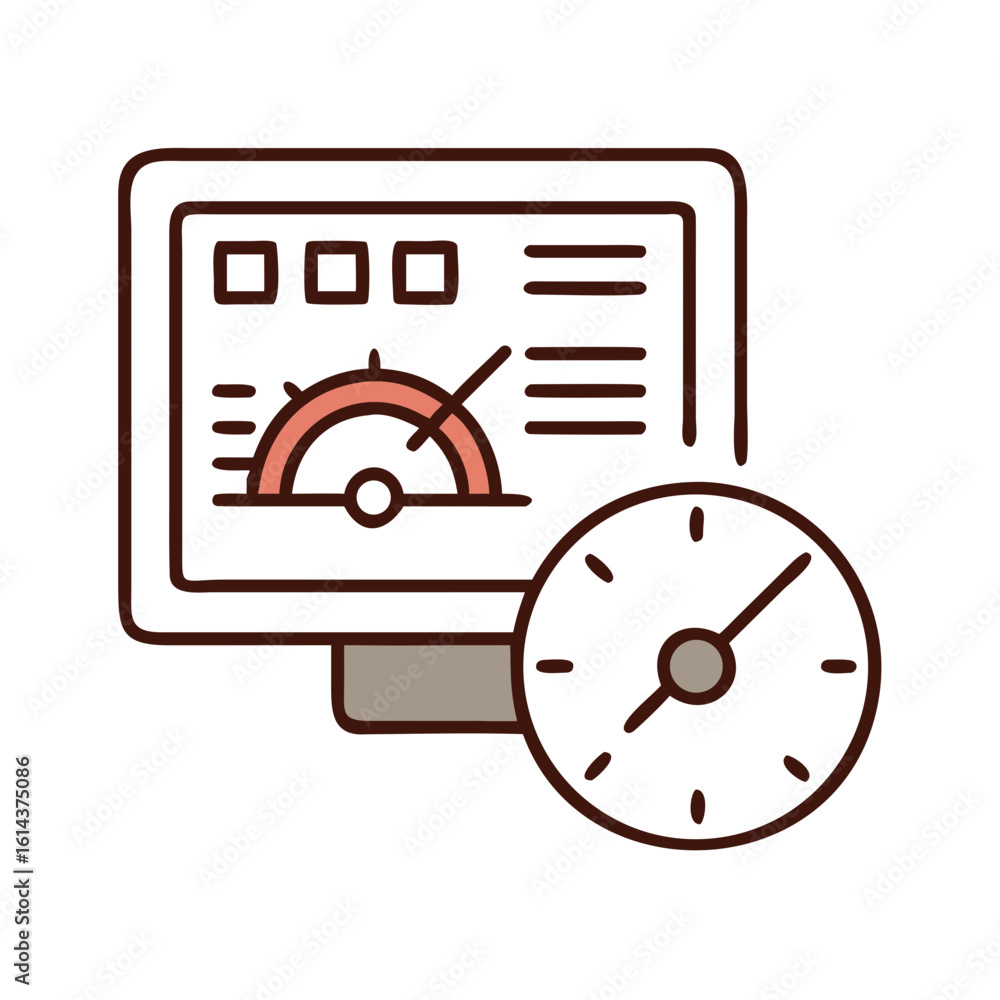 Aufkleber the modern graphic art concept illustrating the idea of performance, analytics, and optimization, wi