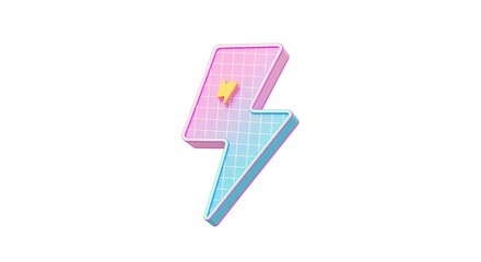 Pastel lightning bolt graphic