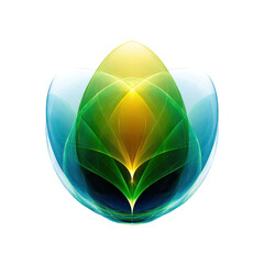 Abstract Floral Design in Light and Bright Colors Representing Growth and Nature's Essence