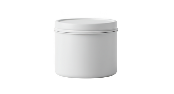 White plastic supplement container isolated on transparent background