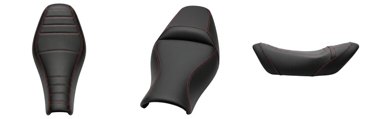 Motorcycle Seat Design, Product Showcase, Workshop, Digital Illustrations, Studio, Close-Up, Automotive Innovation