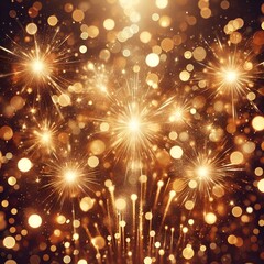 Obraz premium Golden sparks erupt in a celebratory display, evoking feelings of joy, wonder, and excitement