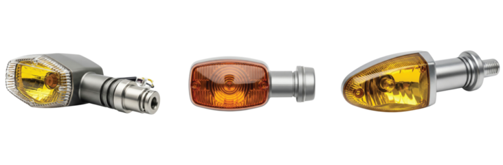 Motorcycle Turn Signal Lights, Automotive Accessories, Studio Showcase, Technology, Modern Design, Close-up View, Safety Features