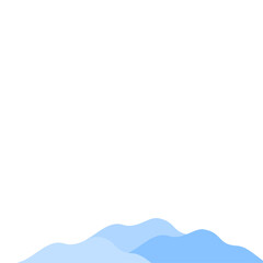Vector illustration of blue mountain