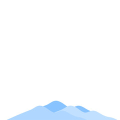 Vector illustration of blue mountain