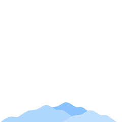 Vector illustration of blue mountain
