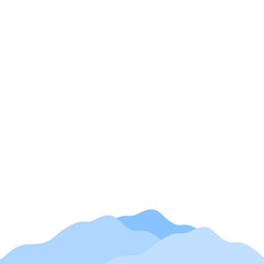 Vector illustration of blue mountain