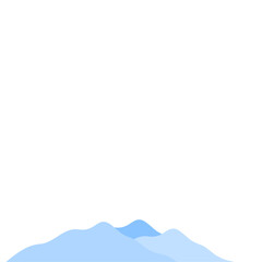Vector illustration of blue mountain