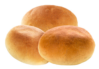 'fresh baked buns on transparent background'
