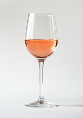 Elegant glass of rose wine