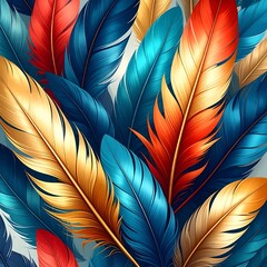 Vibrant feather pattern (2)