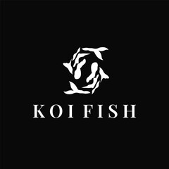 Koi Fish Logo Design Chinese Lucky And Triumph Ornamental Fish Company Brand Gold Fish Icon