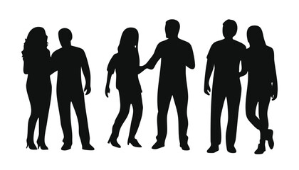People Silhouettes Collection in Various Poses.