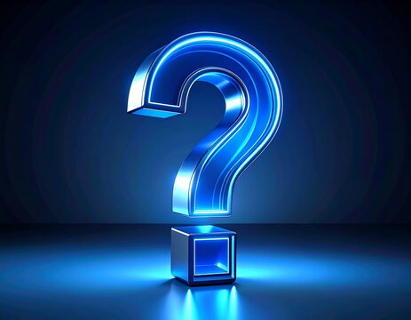Glowing question mark (1) - Powered by Adobe