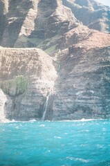 waterfall in the mountains