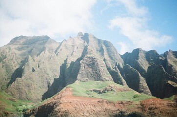 mountain landscape with blue sky