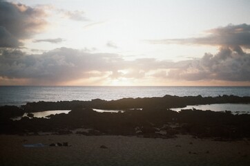 sunset over the sea