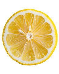 lemon slice isolated on white background.